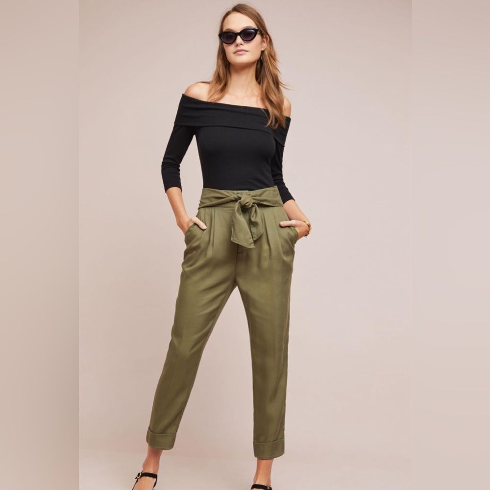 Anthologies Cartonnier Kingsley Belted Pants Women’s Size 14